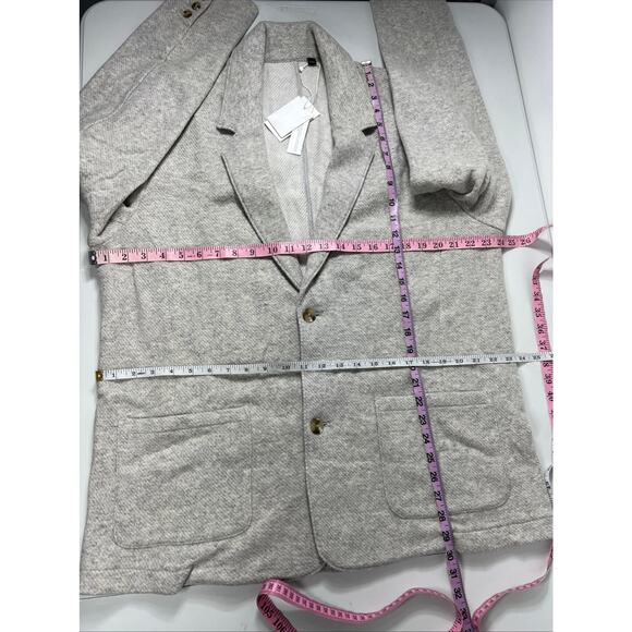 New Vince Men's Wool Fleece 2 Button Blazer Light Heather Gray XL Stretch - Picture 8 of 8